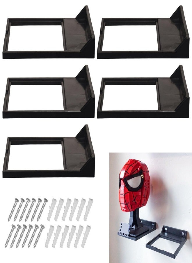 AMTHKNO 5 Pack Wall Mount Display Stand/Wars Helmet Display Shelf Compatible with Lego Star Wars Helmet Also for All Standard Le-go Helmets - Image 1