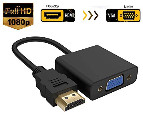 MICROWARE 1080p Hdmi Male to Vga Female Video Converter Adapter Cable Chipset Power for Pc DVD HDTV Tv Connecting Device Supporting A Maximum Resolution - Image 4