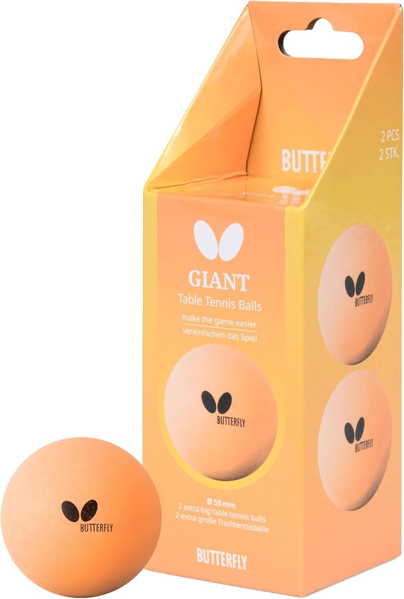 Butterfly Giant Table Tennis Ball – Extra-Large Coloured Ping Pong Ball for Easy Play, High Visibility & Fun for All Ages - Image 1