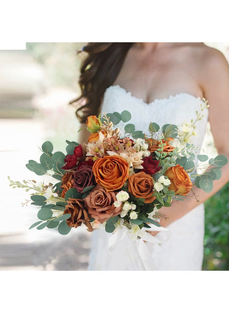 Rinlong Rinlong Set of 6 Flower Centerpieces Fall Terracotta Dining Table Flowers Centerpieces for Wedding Ceremony Shelf Decor Table Decorations  - Image 1