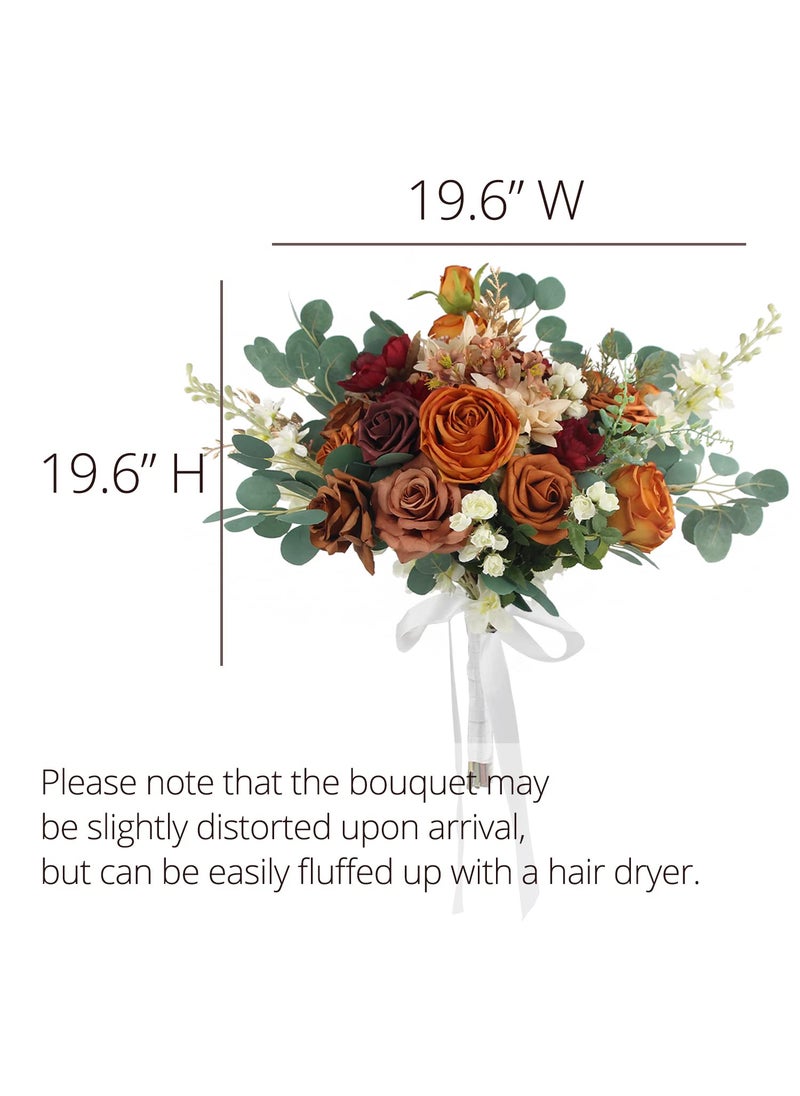 Rinlong Rinlong Set of 6 Flower Centerpieces Fall Terracotta Dining Table Flowers Centerpieces for Wedding Ceremony Shelf Decor Table Decorations  - Image 3