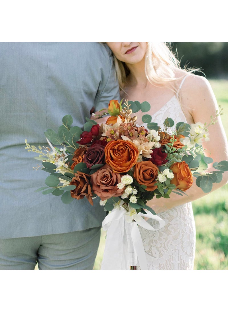 Rinlong Rinlong Set of 6 Flower Centerpieces Fall Terracotta Dining Table Flowers Centerpieces for Wedding Ceremony Shelf Decor Table Decorations  - Image 4