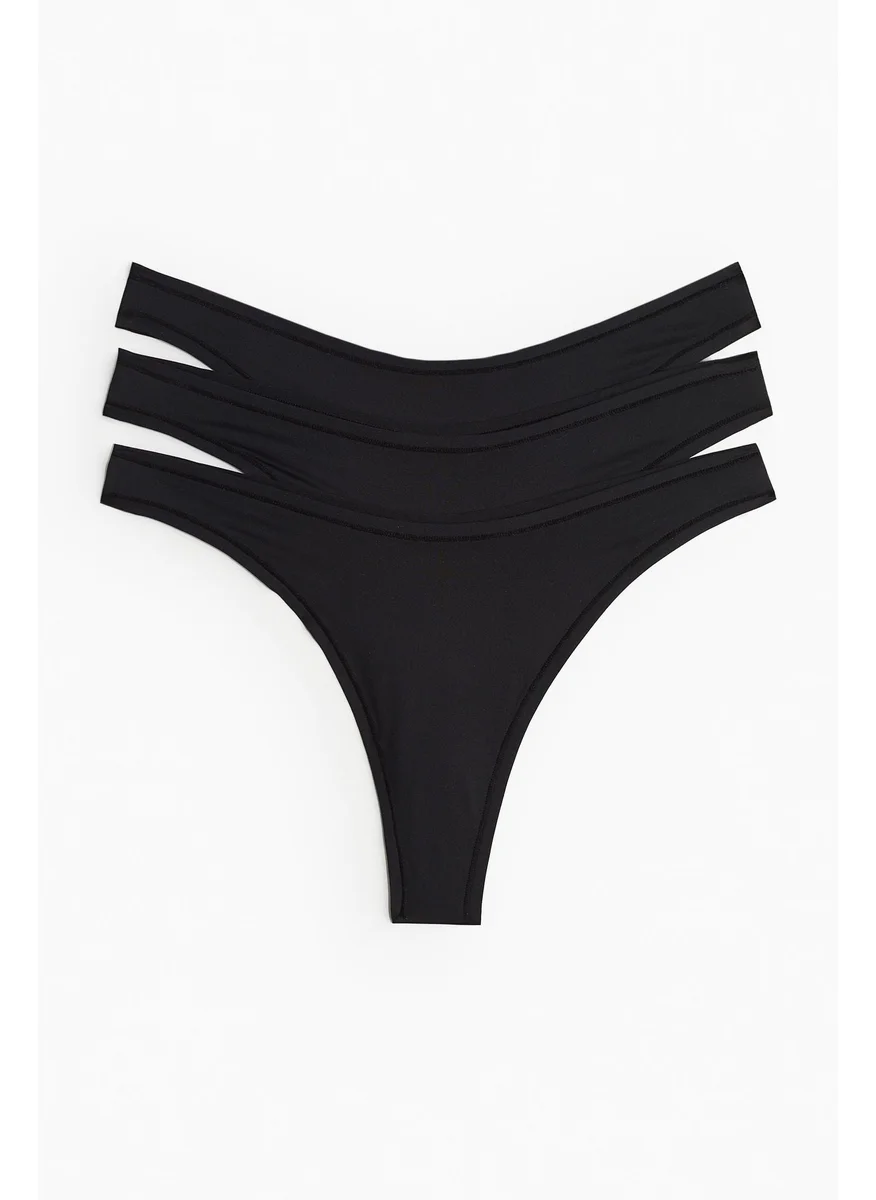 H&M 3-Pack Microfibre Thong Briefs