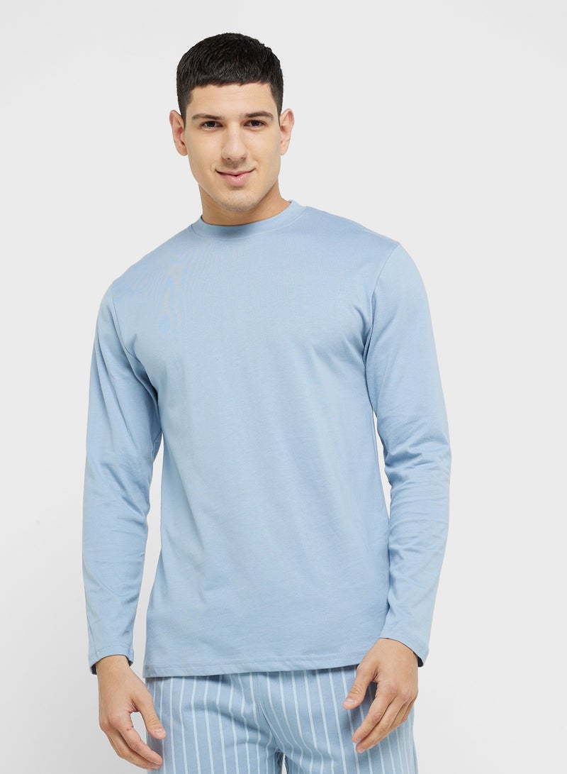 Robert Wood Essential Long Sleeve T-Shirt And Pyjamas Set - Image 3