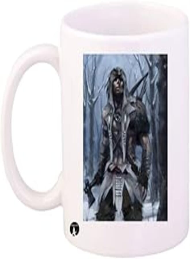 RYN Video Game Mug White Grey Standard Size