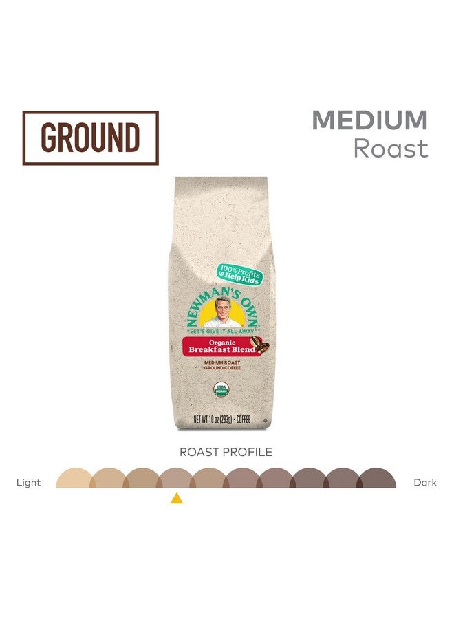 Newman's Own Newman's Own Organics Breakfast Blend, Ground Coffee, Fair Trade Certified, Medium Roast, Bagged 10oz  - Image 3