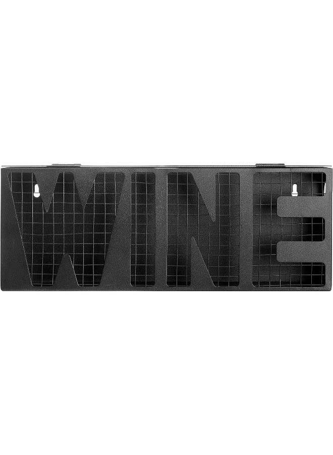 MyGift Wall Mounted Black Metal Wine Cork Storage Holder/Decorative Bin With Top Lid And Wine Cutout Wire Design  - Image 4
