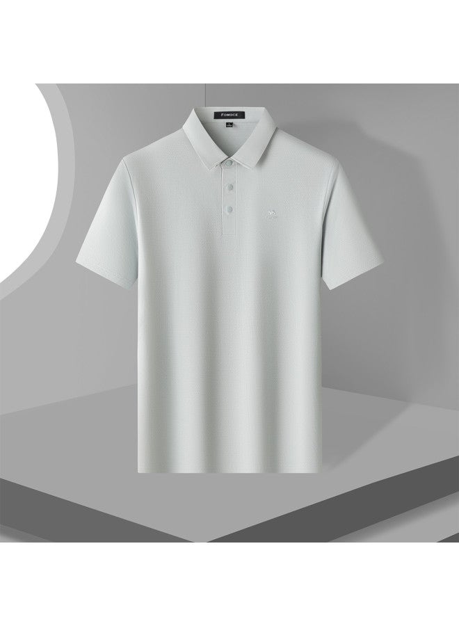 Fomoce men's Breathable Short-sleeve Polo Shirt For Spring/summer - Image 4