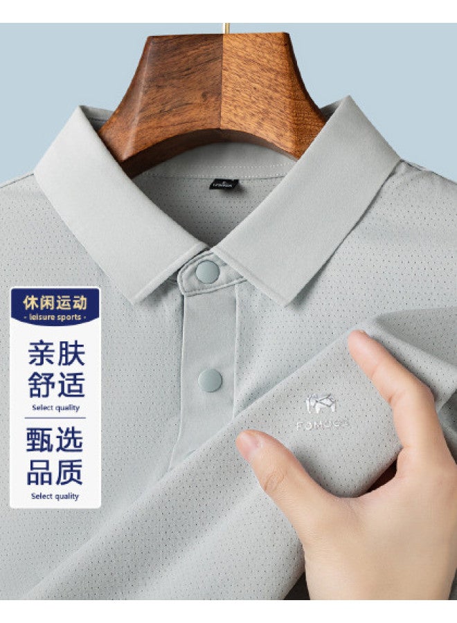 Fomoce men's Breathable Short-sleeve Polo Shirt For Spring/summer - Image 1