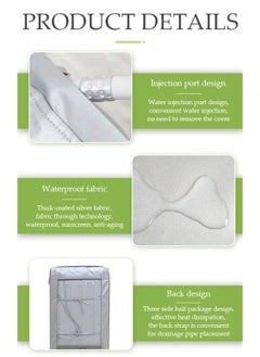 DUNISO Washing machine cover, silver plated Oxford cloth protective cover, top mounted washing machine cover, waterproof, dustproof, sunscreen, with zipper, suitable for pulsator washing machine,55 * 60 * 90CM，silver (M)  - Image 4