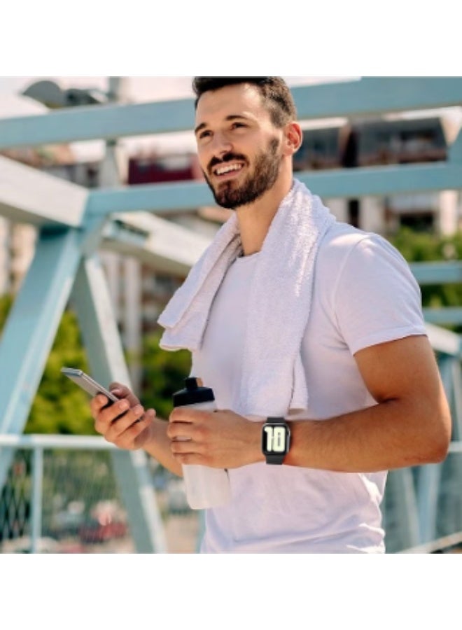 [Yellow Friday Exclusive] Soft Waterproof Silicone Sport Apple Watch Band with Magnetic Buckle Compatible for 42/44/45/49mm for S8/S9 and 46mm for S10 - Image 4