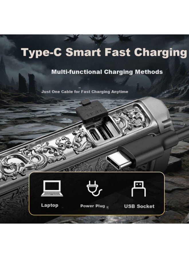 SkyFire Tianhuo Canglong Flashlight High Brightness Ultra-long Battery Life 200000 Lumens Outdoor Long-range Laser Home Use - Image 5