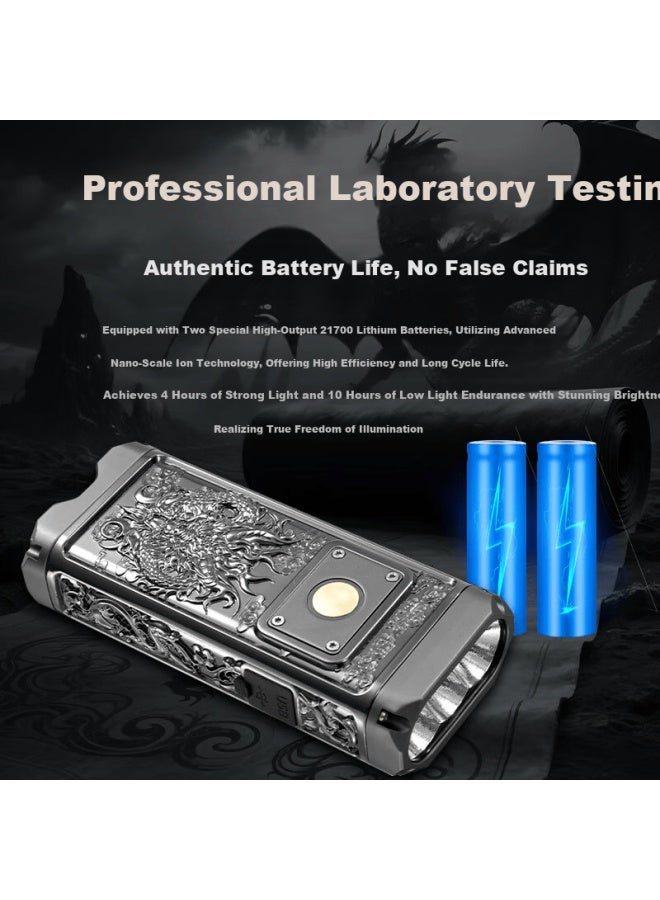 SkyFire Tianhuo Canglong Flashlight High Brightness Ultra-long Battery Life 200000 Lumens Outdoor Long-range Laser Home Use - Image 2