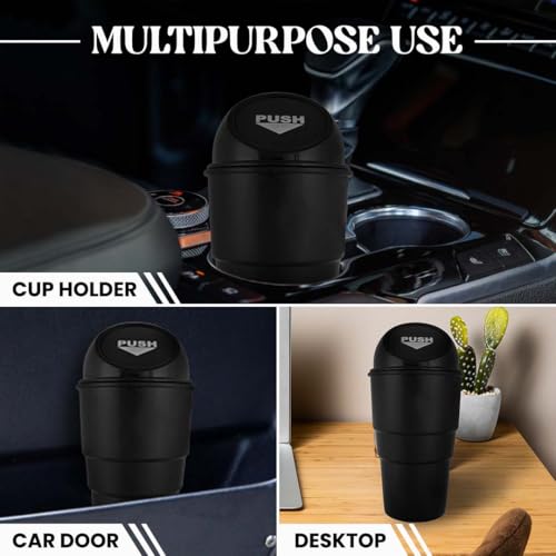 AUTOGUYS Compact Car Dustbin for Car Mess Control Portable Mini Trash Bin for Vehicles Home & Office Sturdy & Easy to Clean Design [Pack of 1] - Image 2
