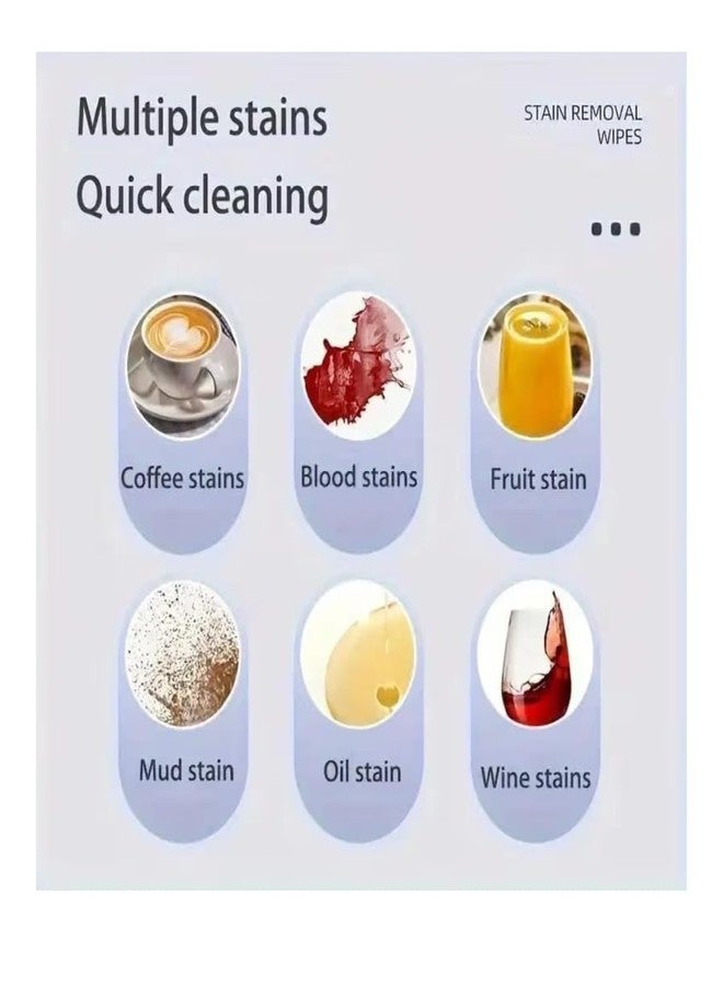Whimsical Stain Removal Wet Wipes - Individually Wrapped Emergency Stain Remover for Clothes, Shoes & Bed Sheets | Fast-Acting Formula for Coffee, Grease, Ink & More (1 Pcs 20 Pieces) - Image 3