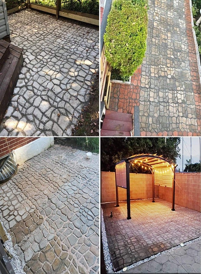 VanSmaGo Concrete Molds and Forms,Walk Path Maker Walkway Stone Molding Paving Pavement Stepping Stone Outdoor Paver Cement Mold for Patio, Lawn & Garden (4Packs 13X13X1.4 inch) - Image 3