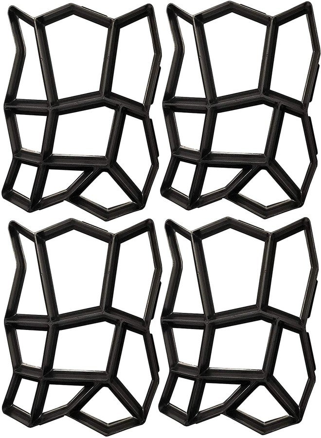 VanSmaGo Concrete Molds and Forms,Walk Path Maker Walkway Stone Molding Paving Pavement Stepping Stone Outdoor Paver Cement Mold for Patio, Lawn & Garden (4Packs 13X13X1.4 inch) - Image 1