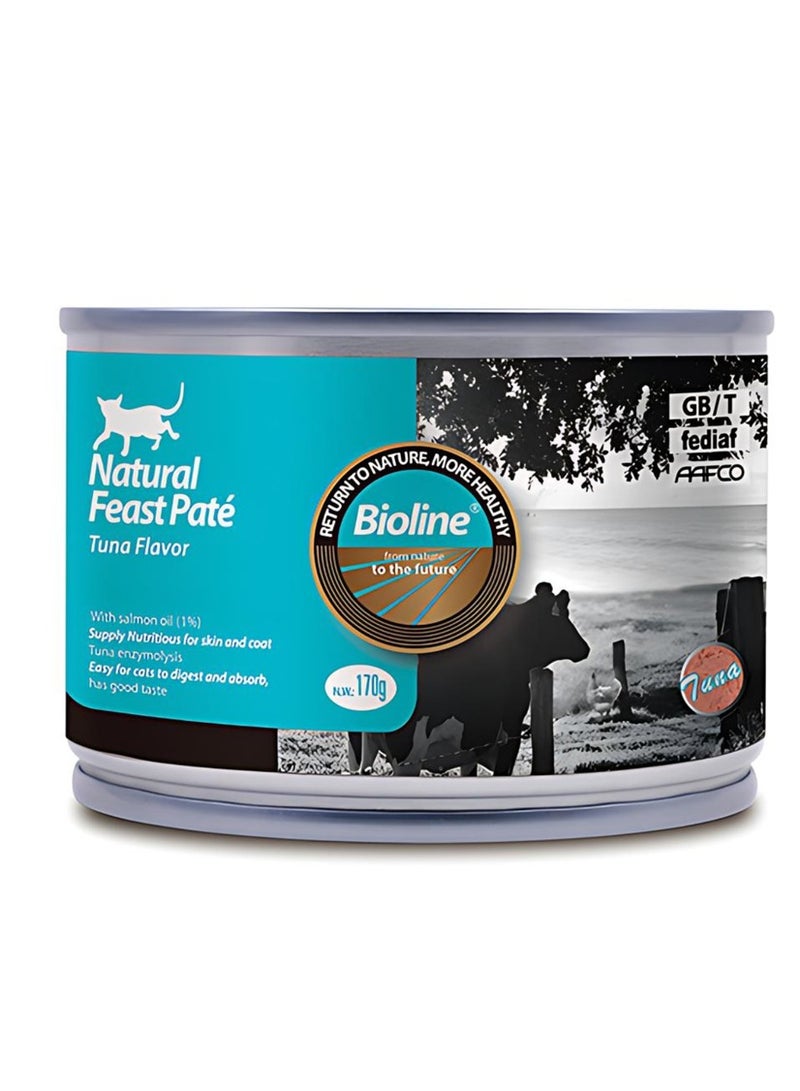 بايولاين بيولاين ناتشورال فيست باتيه للقطط بنكهة التونة 170 جرام × 5 قطع - Image 2