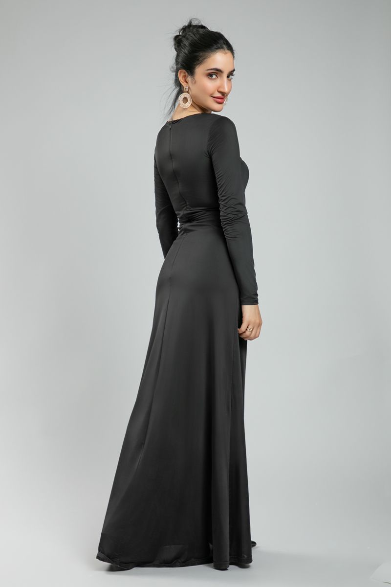 RINA Women's Partywear Bodycon Maxi Dress - High Side Slit - Image 3