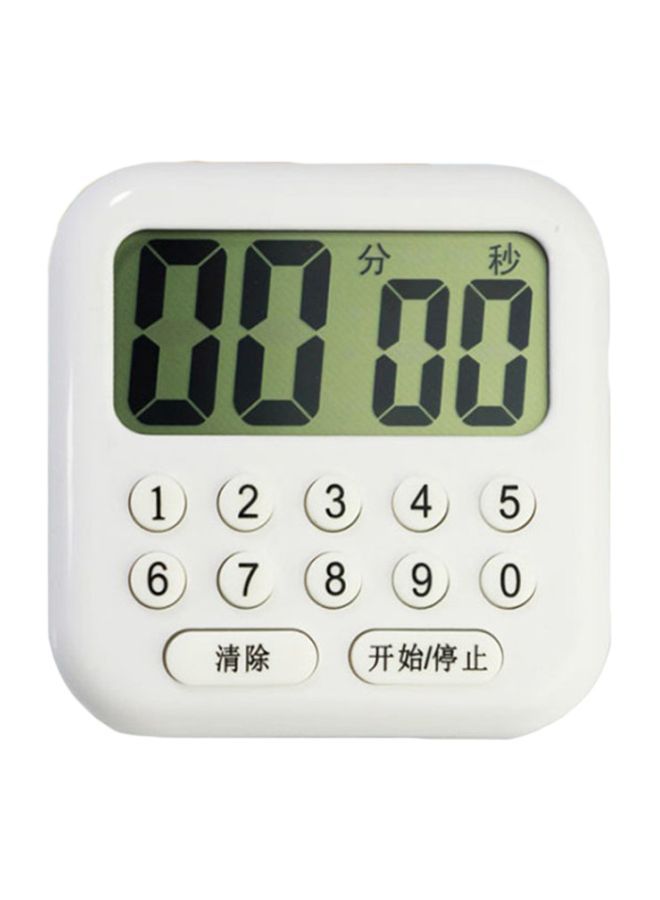 NIBEMINENT Digital LCD Kitchen Timer White 82x80x23millimeter
