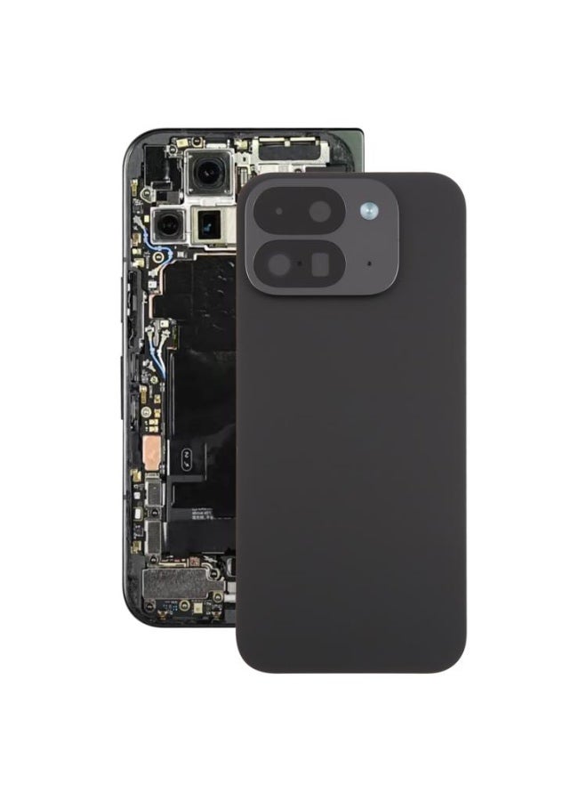 For Google Pixel 9 Pro Fold Original Back Cover with Camera Lens Cover, For Google Pixel 9 Pro Fold (Original) - Black - Image 1
