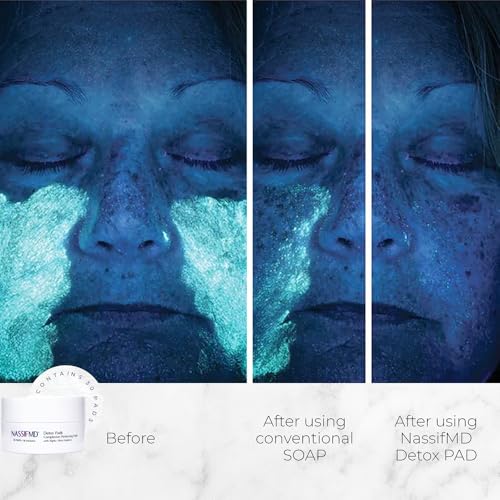 NassifMD Exfoliating Detox Pads | Surgeon-Created AHA/BHA Facial Pads for Deep Cleansing, Smoother Texture & Glowing Skin | Reduces Pores, Firms, Brightens - Image 5