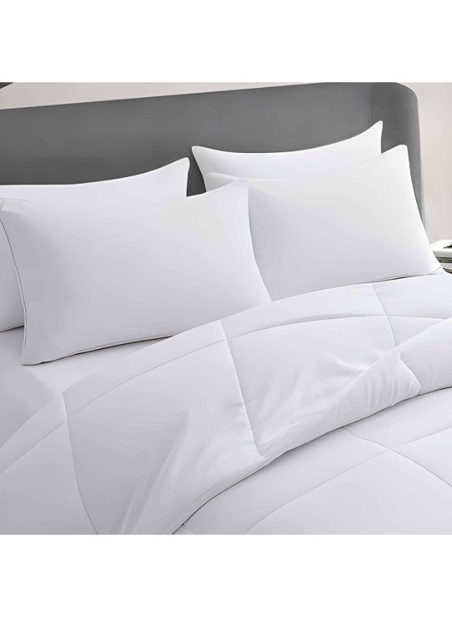 Bed Pillows Standard Size Set of 2 Pack for Sleeping 20"x26", Soft Fluffy Hypoallergenic Skin Friendly Down Alternative Filling Machine Washable - Image 2
