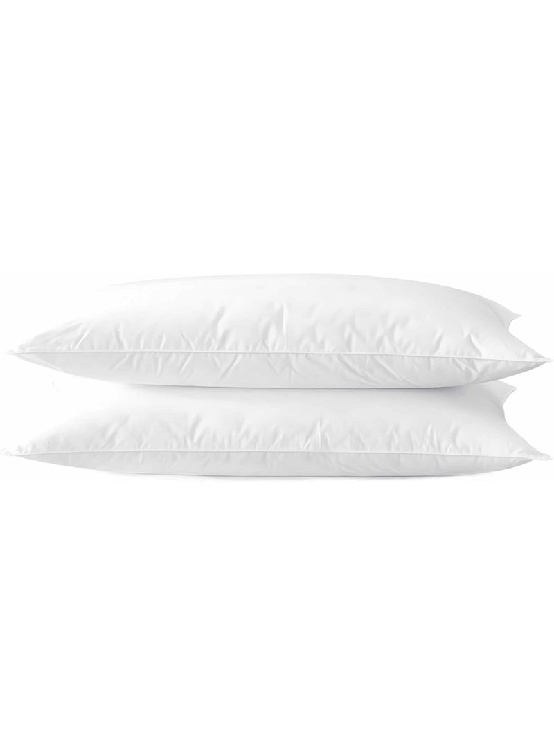 Bed Pillows Standard Size Set of 2 Pack for Sleeping 20"x26", Soft Fluffy Hypoallergenic Skin Friendly Down Alternative Filling Machine Washable - Image 1