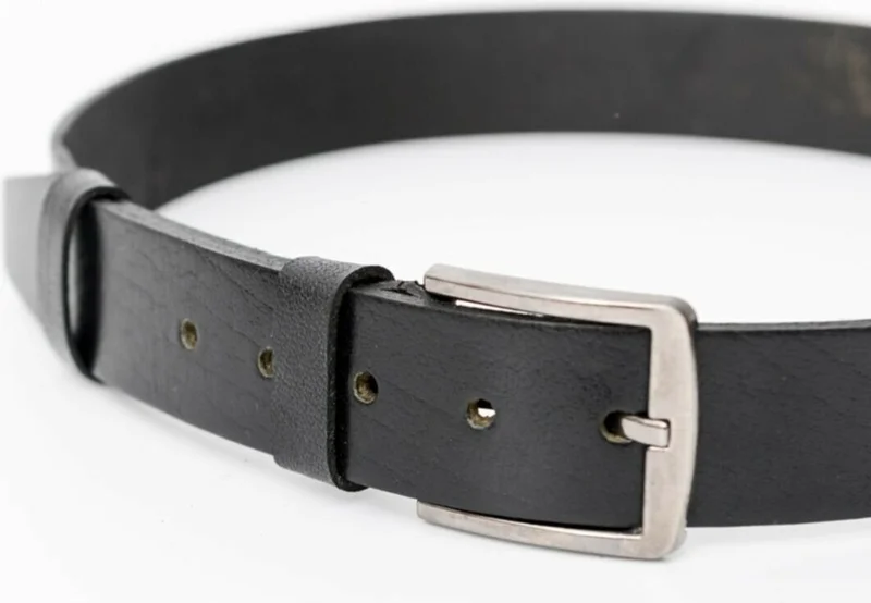 بدز ديري 100% Genuine, Real Flat Leather Belt; Suitable for Fabric, Linen and Canvas 3.2 cm