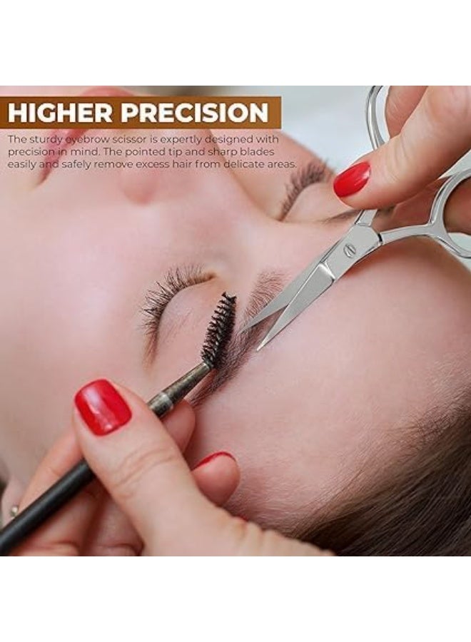 Imported stainless steel scissors, small size, for nail, beard, and nose hair care - Image 4