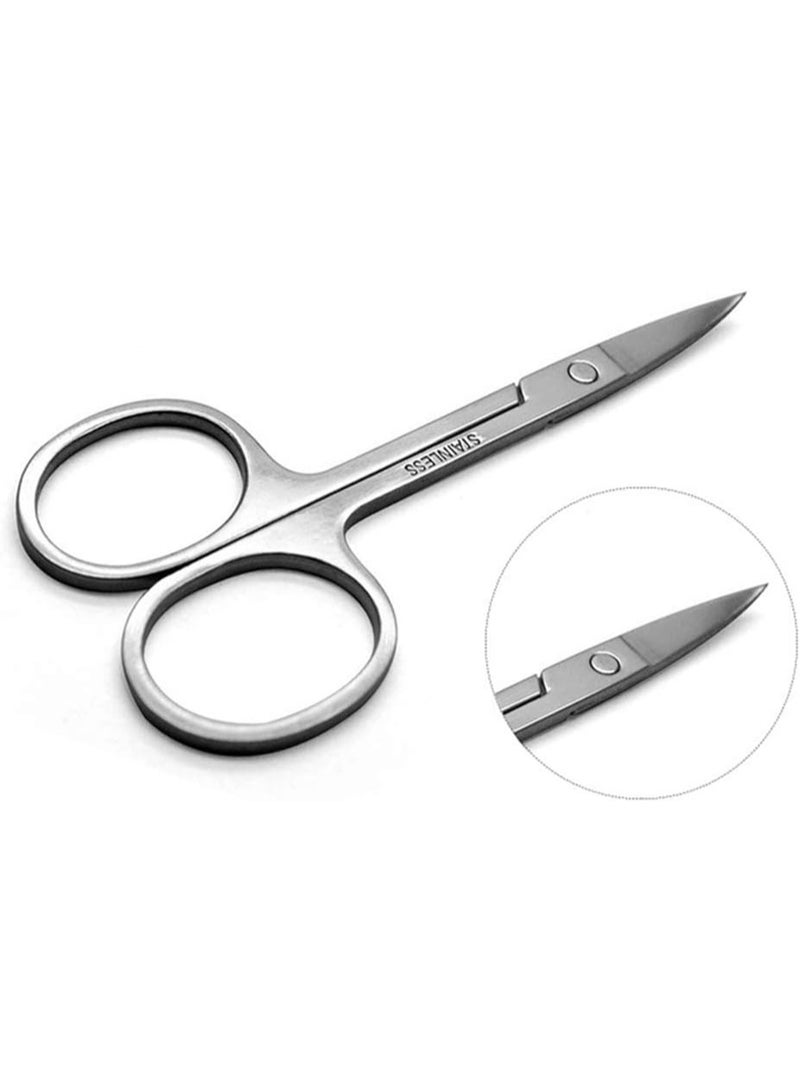 Imported stainless steel scissors, small size, for nail, beard, and nose hair care - Image 5