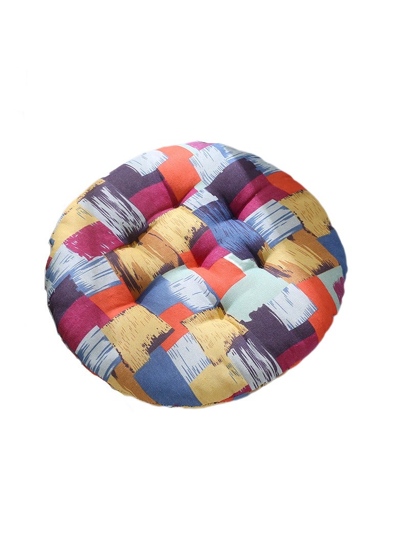 Anna Comfortable Cotton Linen Breathable Round Chair Cushion for Home and Office - Image 1