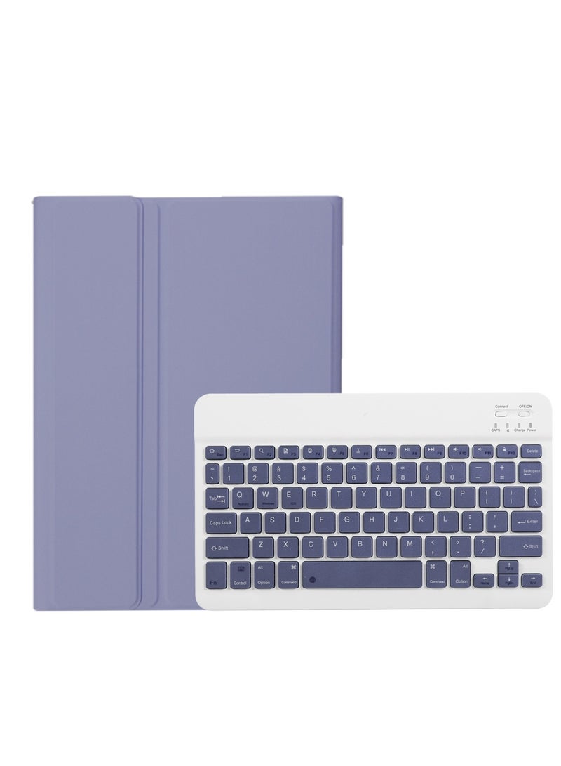 يوارب كينج Stand Folio القابل للإزالة لوحة المفاتيح اللاسلكية بلوتوث غطاء TPU ناعم صندوق خلفي مع حقيبة قلم وسادة الشرف X8a / وسادة الشرف X8b الأرجواني - Image 5