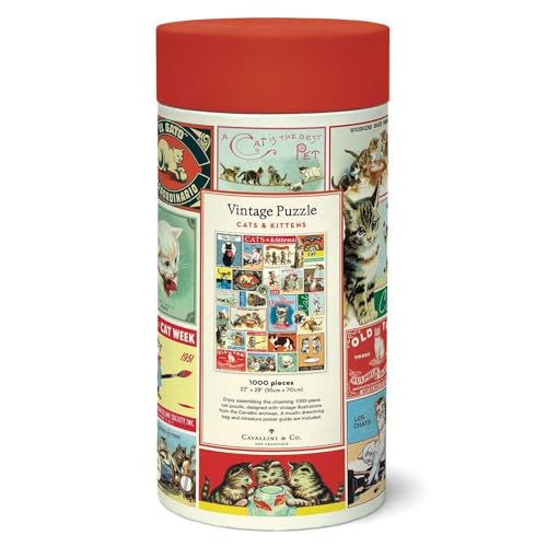 CAVANILLI & CO. Cavallini 1000 Piece Puzzle Cats Kittens - Image 3
