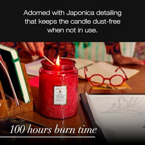 Voluspa Goji Tarocco Orange, Large Candle Jar, 18 oz, 100 Hour Burn Time, All Natural Wicks and Coconut Wax for Clean Burning, Vegan, Poured in the USA - Image 5