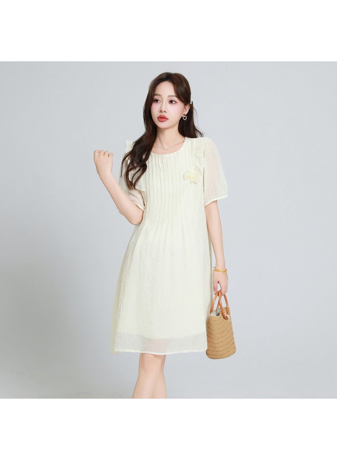 Bornbay Maternity Dresses Summer New Arrival Versatile Youthful Fairy Dress Fashion Lace Design Maternity Summer Dress - Image 5