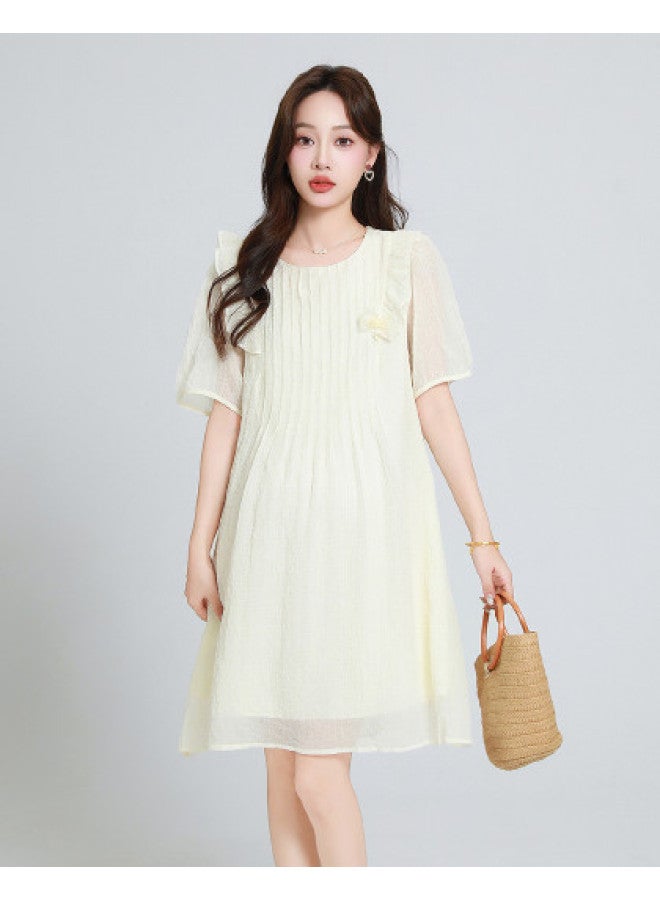 Bornbay Maternity Dresses Summer New Arrival Versatile Youthful Fairy Dress Fashion Lace Design Maternity Summer Dress - Image 1
