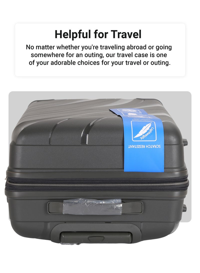 فيبتور مجموعة حقائب سفر بعجلات دوارة 360 درجة من مادة البولي بروبيلين الناعمة مع قفل TSA مقاس 20/24/28 بوصة - Image 3