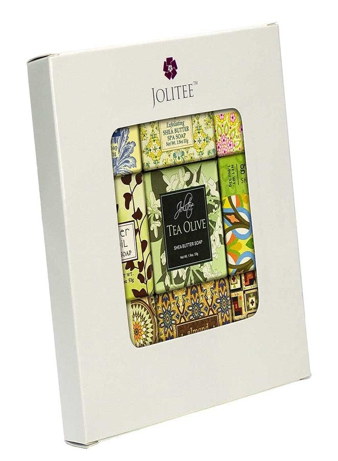 Jolitee French Milled Botanical Soap Sampler Set of 9 - Individually Wrapped Vegetable-Based Mini Soaps with Essential Oils, Shea Butter, and Natural Extracts (Pure and Simple) - Image 2