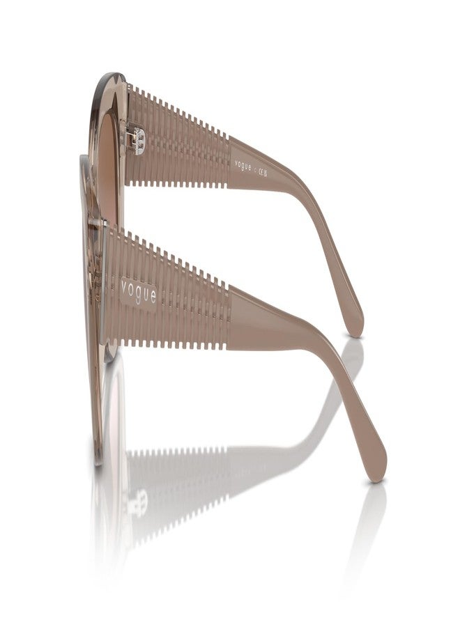 Vogue Eyewear VO5567S Sunglasses, Transparent Caramel/Pink Gradient Brown, 52 mm - Image 3