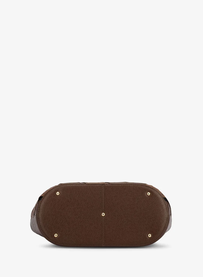 Da Milano Walnut Tresser Top Handle Bag (M) for Women | Best Price UAE