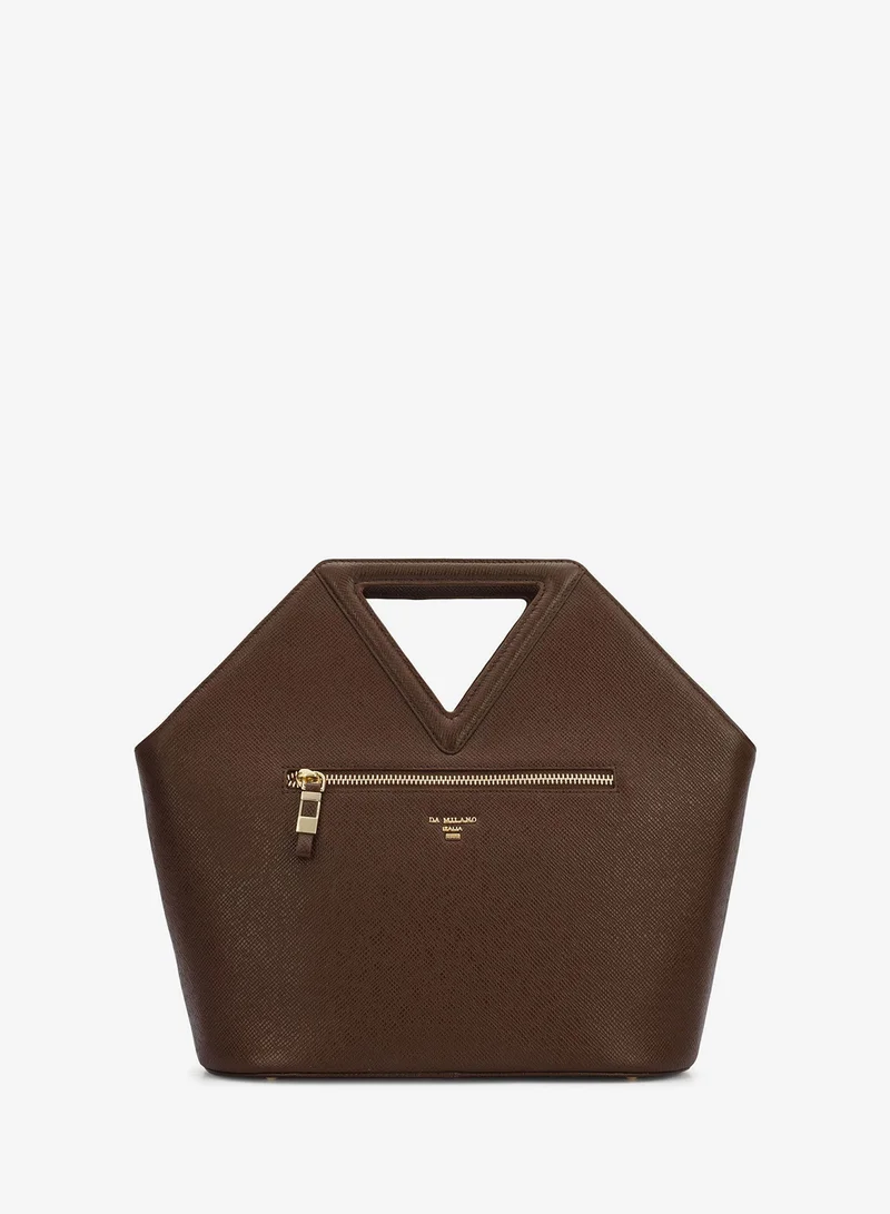Da Milano Walnut Tresser Top Handle Bag (M) for Women | Best Price UAE