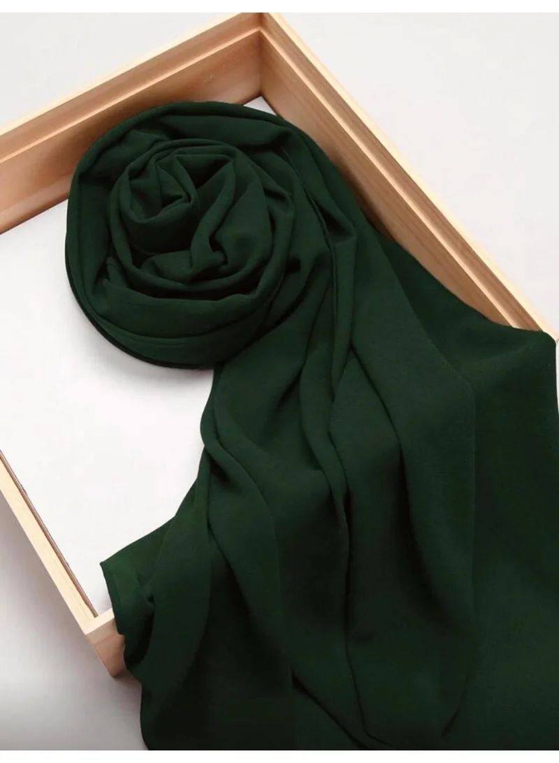 AL BENT AL SHARQIEH Dark Green shawl  chiffon hijab headscarf for Women | Best Price UAE