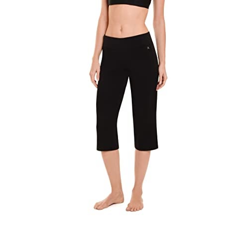 Danskin Women's Crop Bootleg Pant, Black, Medium - Image 2