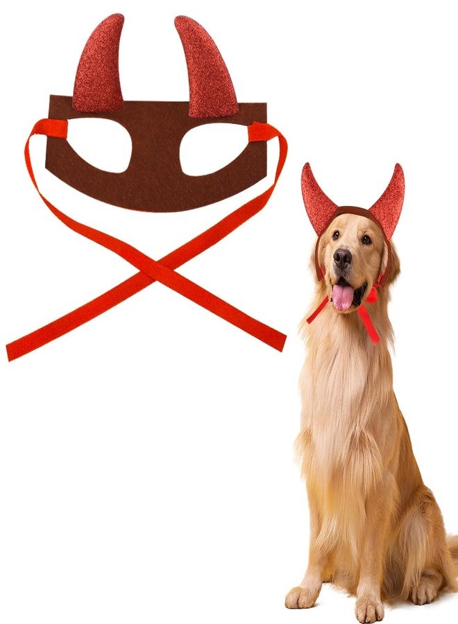 Yreamont Pet Halloween Hair Accessories for Dogs Cats Devil Horn Headband for Halloween Costumes for Cats Dogs Halloween Cosplay Accessories for Kitten Puppy Christmas Hair Accessories Pets Horns Headband - Image 1