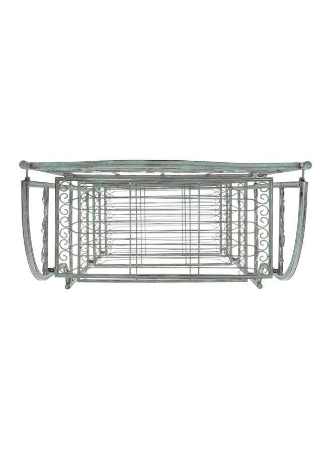 Safavieh SAFAVIEH Outdoor Collection Amaris Victorian Antique Dark Green Wrought Iron 4-Tier Baker's Rack  - Image 4