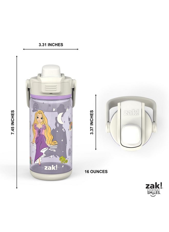 زاك ديزاينز - مجموعة زجاجات Beacon من zak! مكونة من قطعتين، أميرة ديزني - 16 أونصة لكل زجاجة - بلاستيك متين - فوهة سيليكون وغطاء مانع للتسرب - آمنة للاستخدام في غسالة الأطباق - Image 1