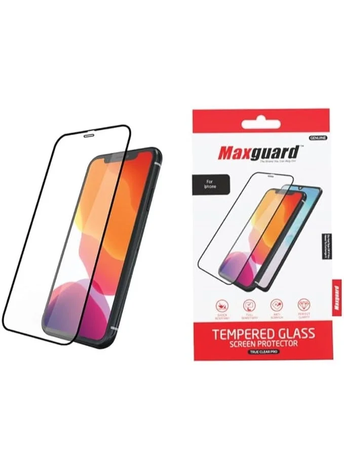 MG Maxguard BP-I017-GC Bundle Pack iPhone 14 Plus Case with Screen Protector, Clear Hard Case, Shockproof Protective Cover, Anti-Yellow Transparent Back Cover, Scratch Resistant Camera Protection Phone Case
