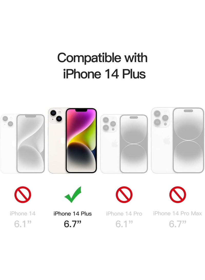MG Maxguard BP-I017-GC Bundle Pack iPhone 14 Plus Case with Screen Protector, Clear Hard Case, Shockproof Protective Cover, Anti-Yellow Transparent Back Cover, Scratch Resistant Camera Protection Phone Case - Image 4