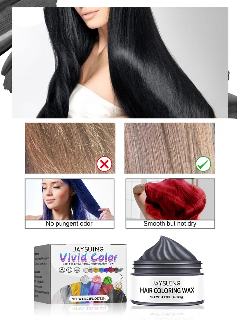 Jaysuing Hair Coloring Wax, Hair Color Cream, Long Lasting Easy to Apply Natural Washable Temporary Hair Dye Color Wax for Cosplay Festival School Parties and Fashion Events 120g - Image 3